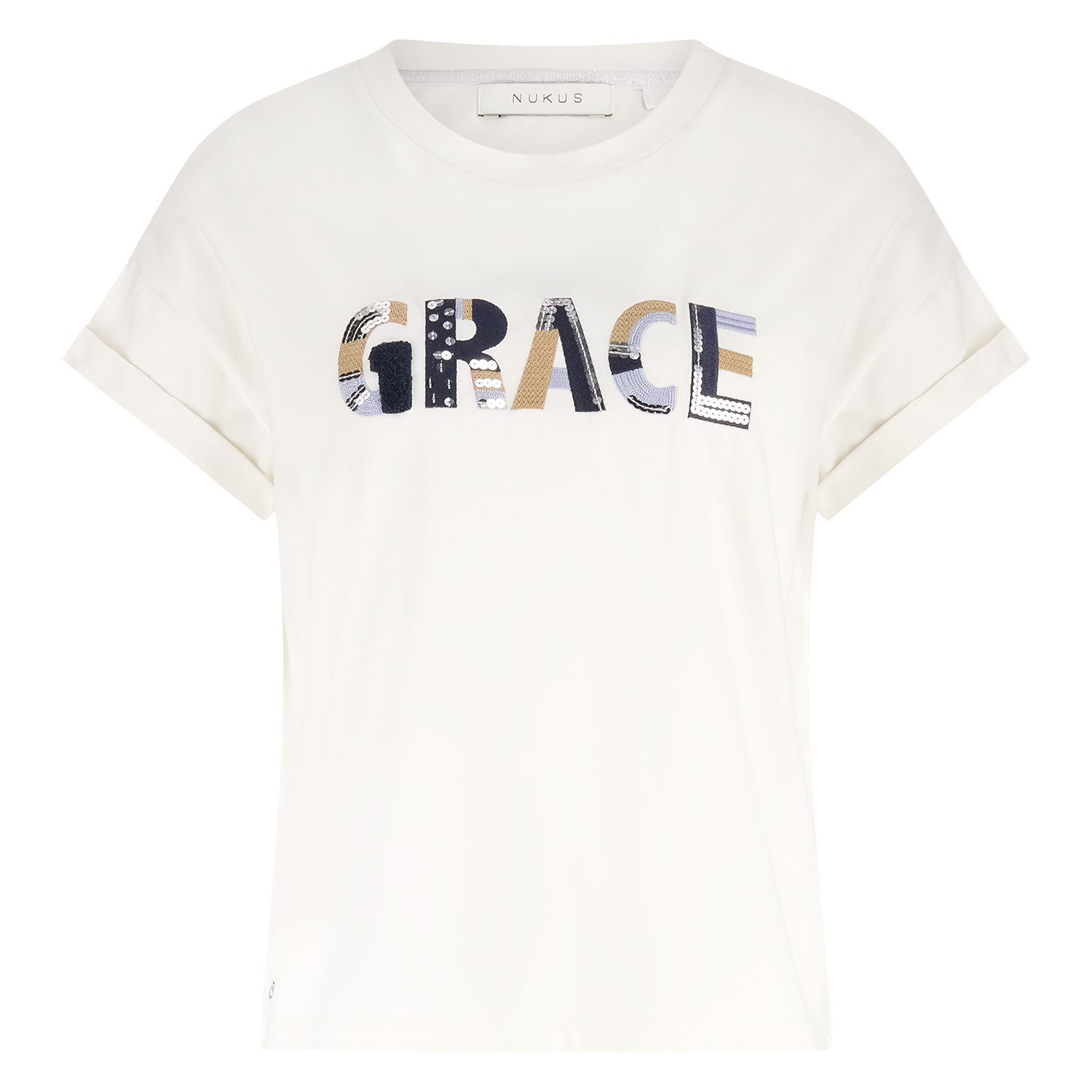 Grace Shirt Oneck_off white navy_front