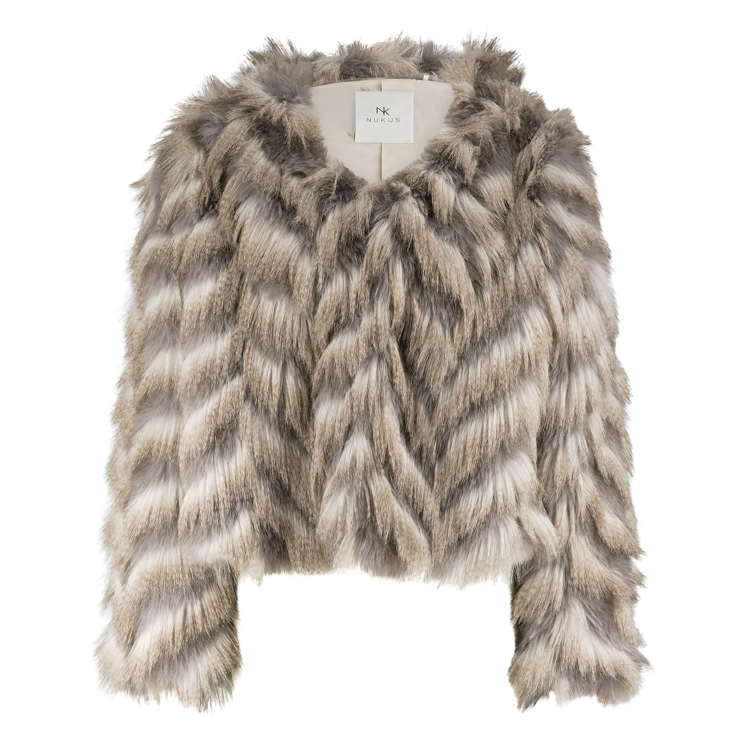 Lori Jacket Zig Zag_off white grey_front