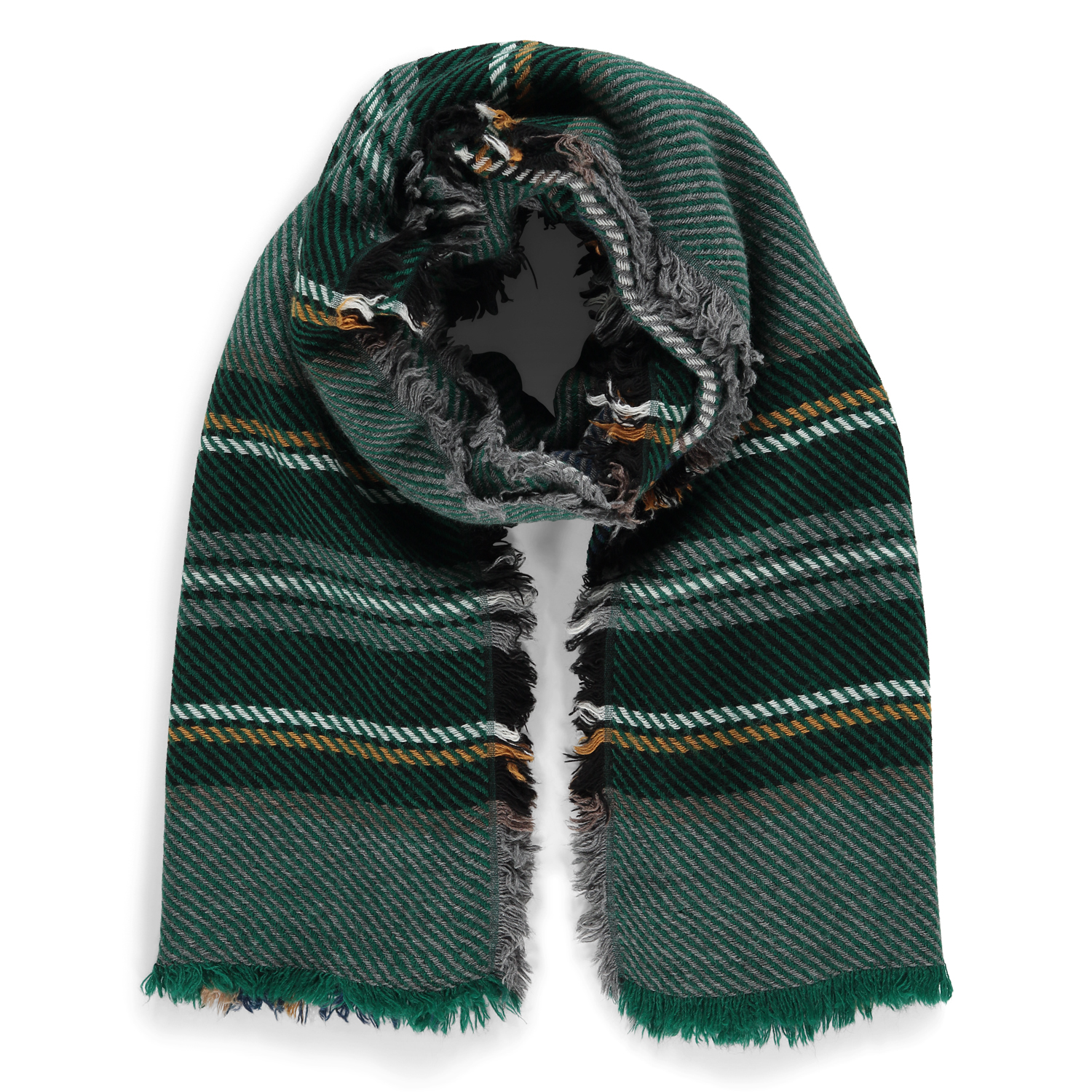 Madras scarf_emerald_front