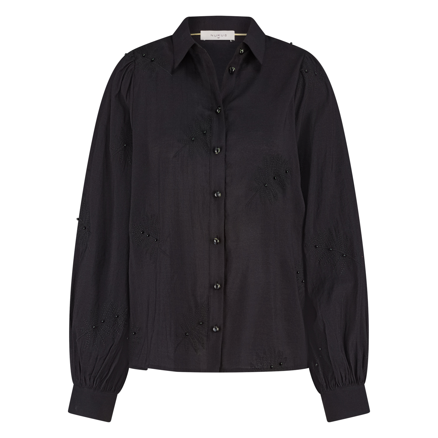 Milanova blouse pearl_black_front