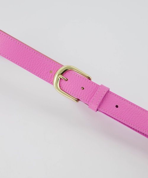 basic-riem-3-cm-classic-grain-riemen-met-gesp-roze-2