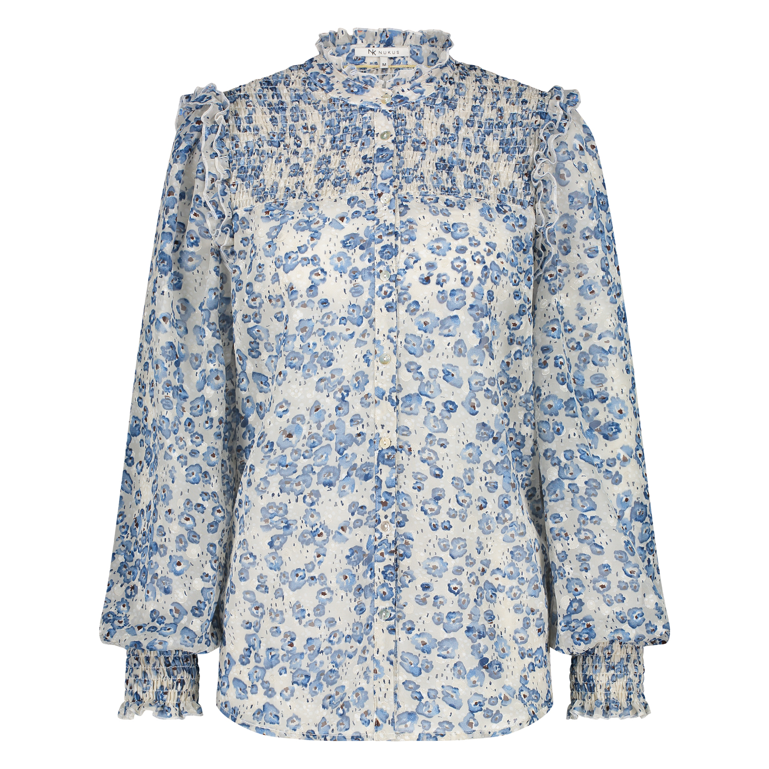 bernie blouse white ice blue_white ice blue_front