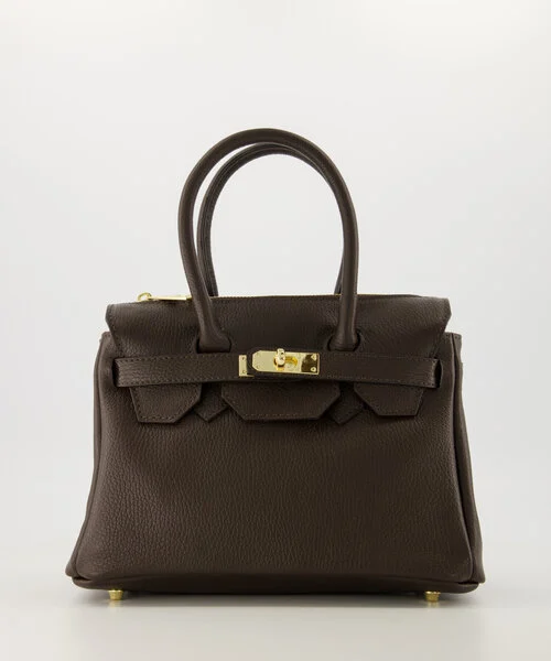 birdie-small-classic-grain-handtassen-donkerbruin